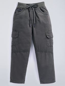 Hopscotch - Pure Cotton Black Cargo Pant