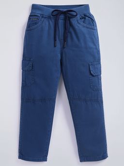 Hopscotch - Pure Cotton Blue Cargo Pant