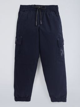 Hopscotch - Navy Blue Pure Cotton Jogger