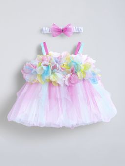 Hopscotch - Ruffle Embellished Dress With Headband
