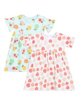 MINI KLUB - Knit Half Sleeve Fruits Print Dress