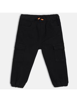 MINI KLUB - Cotton Solid Black Jeans