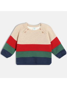 MINI KLUB - Cotton Full Sleeves Colorblock Sweater