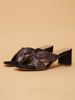 ERIDANI - Katey Black Knot Sandals