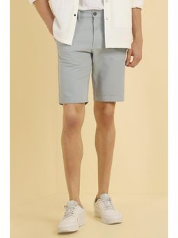 Allen Solly - Men Grey Cotton Textured Shorts