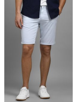 Louis Philippe - Men Blue Cotton Blend Printed Shorts