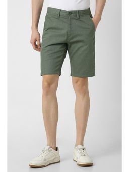 Peter England - Men Green Cotton Printed Shorts