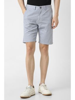 Peter England - Men Grey Cotton Printed Shorts