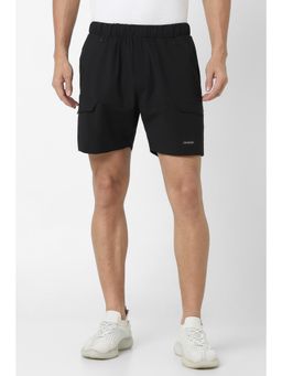 Van Heusen - Men Black Nylon Solid Shorts