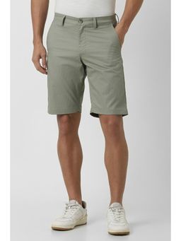 Van Heusen - Men Green Cotton Printed Shorts