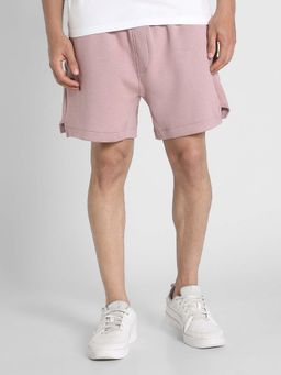 American Eagle - Men Pink Polyester Blend Printed Shorts