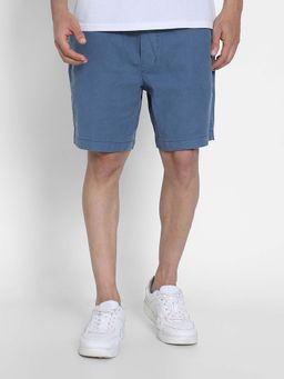 American Eagle - Men Blue Linen Blend Printed Shorts