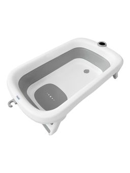 Hopop - Smart Foldable Baby Bath tub with Temperature Sensor & Drain Plug - Grey