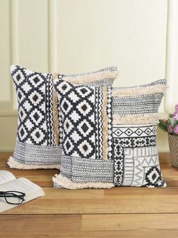 Eyda - Hand Block Printed Cotton Sofa Cushion Covers Set of 2 18x18 inch