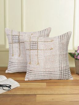Eyda - Hand Block Printed Cotton Sofa Cushion Covers Set of 2 18x18 inch