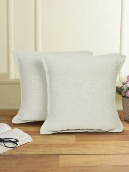 Eyda - 100% Cotton Woven Sofa Cushion Covers Set of 2 18x18 inch