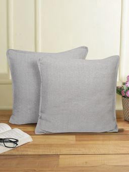 Eyda - 100% Cotton Woven Sofa Cushion Covers Set of 2- 24x24 inch