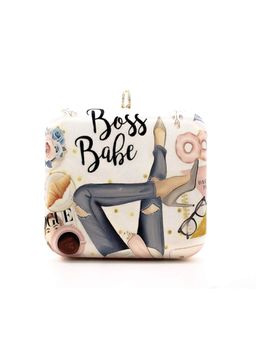 sugarcrush - White Printed Clutch