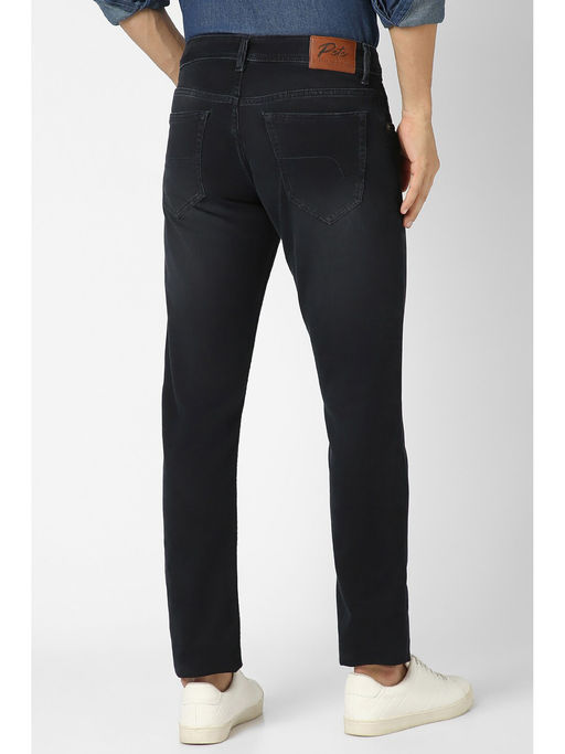 Buy Peter England Men Black Dark Wash Classic Tapered Jeans Online