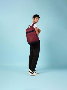 Tommy Hilfiger - Burgundy Backpack For School Silage (7-12 Years)