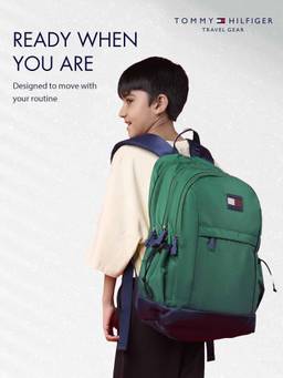 Tommy Hilfiger - Green Backpack For School Stud (7-12 Years)