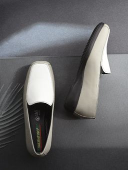 Valentino - Women White Leather Loafers