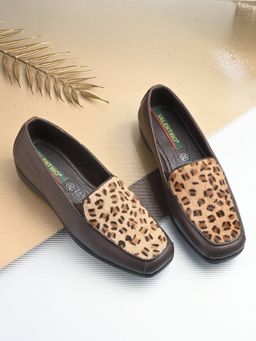 Valentino - Women Brown Leather Loafers
