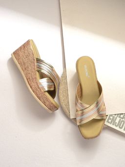 Valentino - Women Premium Gold Wedges