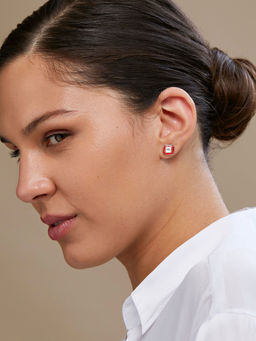 MINUTIAE - Rose Gold-Plated Quirky Studs Earrings