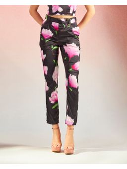 Virgio - Darcel Trouser Chic Lycra Satin Floral Trousers (Set of 2)
