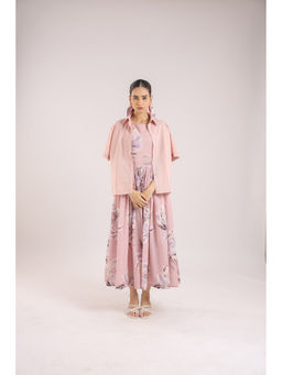 Amrood - Nude Pink Shirt with Dress (Set of 2)