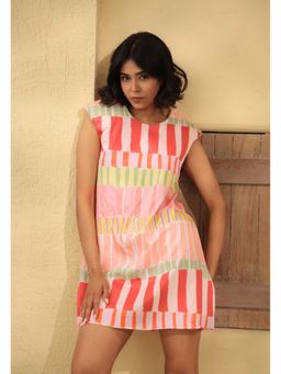 Beyond Tara - Multi-Colour Havana Shoulder Pad Dress