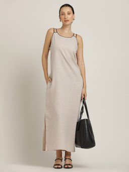 Saltpetre - Women Grey Straight Fit Maxi Dress
