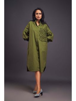 Deepika Arora - Embroidered Green Dress