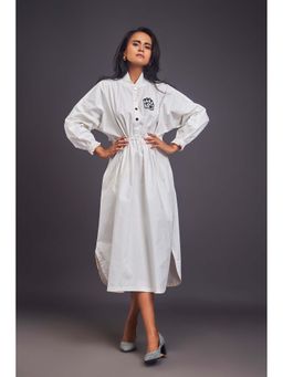 Deepika Arora - Ruched White Dress