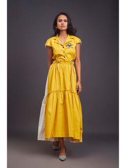 Deepika Arora - Colo Block Yellow Dress