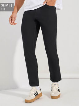 Styli - Men Black Cotton Strech 5 Pocket Slim Fit Jeans