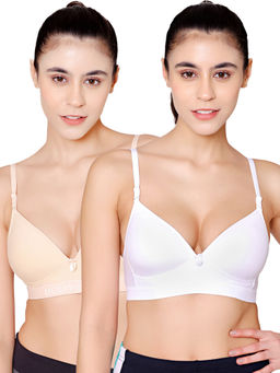 Bodycare - Seamless Wire Free Padded Sports Bra-Pack Of 2 - Multi-Color