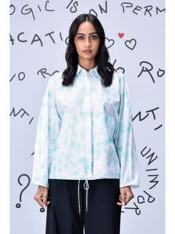 Genes Lecoanet Hemant - Womens Heart Print Shirt Nile Green