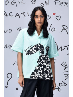 Genes Lecoanet Hemant - Scribble Rabbit Cuban Shirt Nile Green