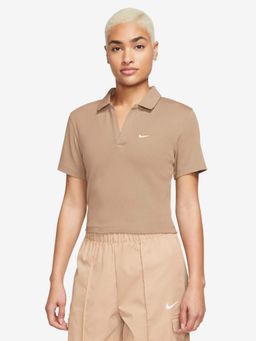 Nike - Beige Sportswear Nsw Essntl Crp Women Polo T-Shirt