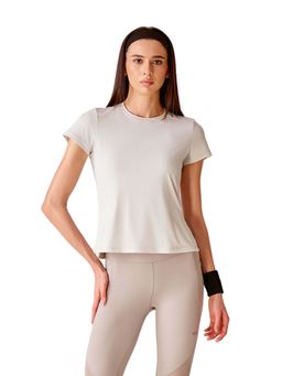 STRCH - Women Grey Nylon Airing T-Shirt