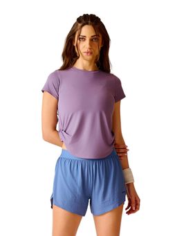 STRCH - Women Purple Nylon Core Active Performance T-Shirt