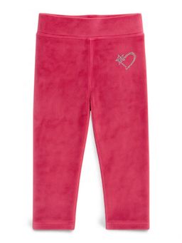 Lil Lollipop - Girls Pink Solid Velvet Leggings
