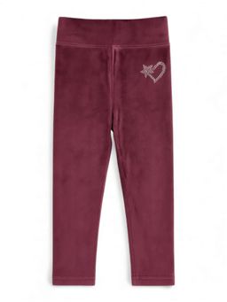 Lil Lollipop - Girls Purple Solid Velvet Leggings