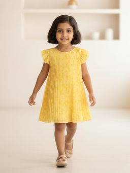 MINI KLUB - Mustard Floral Printed Dress