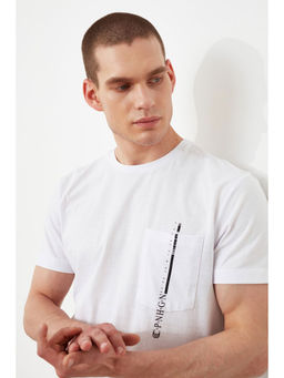 Trendyol - Man White T-Shirt