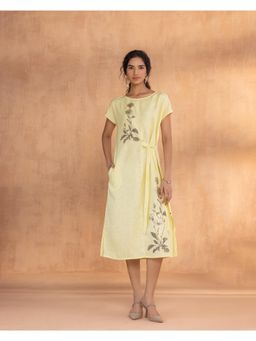 Kaveri - Yellow Golden Daisy Bow Dress
