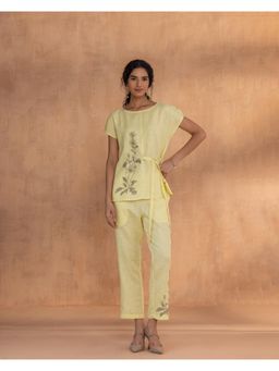 Kaveri - Yellow Golden Daisy Bow Co-Ord (Set of 2)
