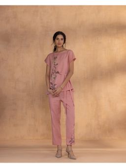 Kaveri - Pink Golden Daisy Bow Co-Ord (Set of 2)